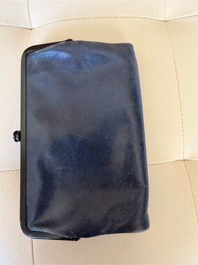 HOBO Navy Blue Leather Clutch Wallet